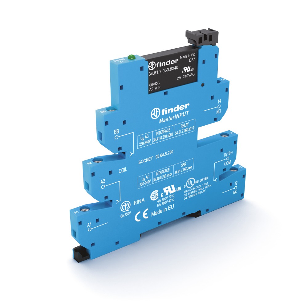 INTERFACE MOD RELAIS STAT MasterPLUS 1NO E=110125VAC/DC S=24VDC 2A BORNES AUTO