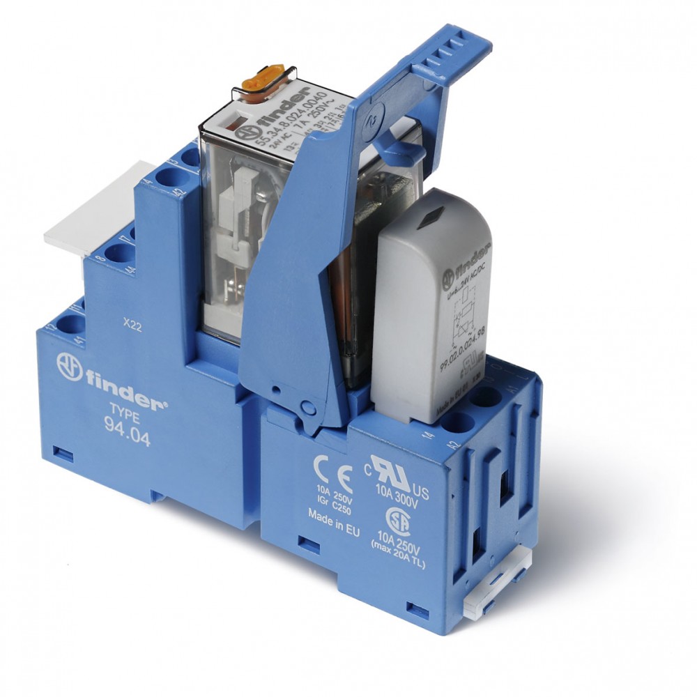 INTERFACE MOD 4RT 7A 230VAC ETRI PLAST BORN PUSH IN