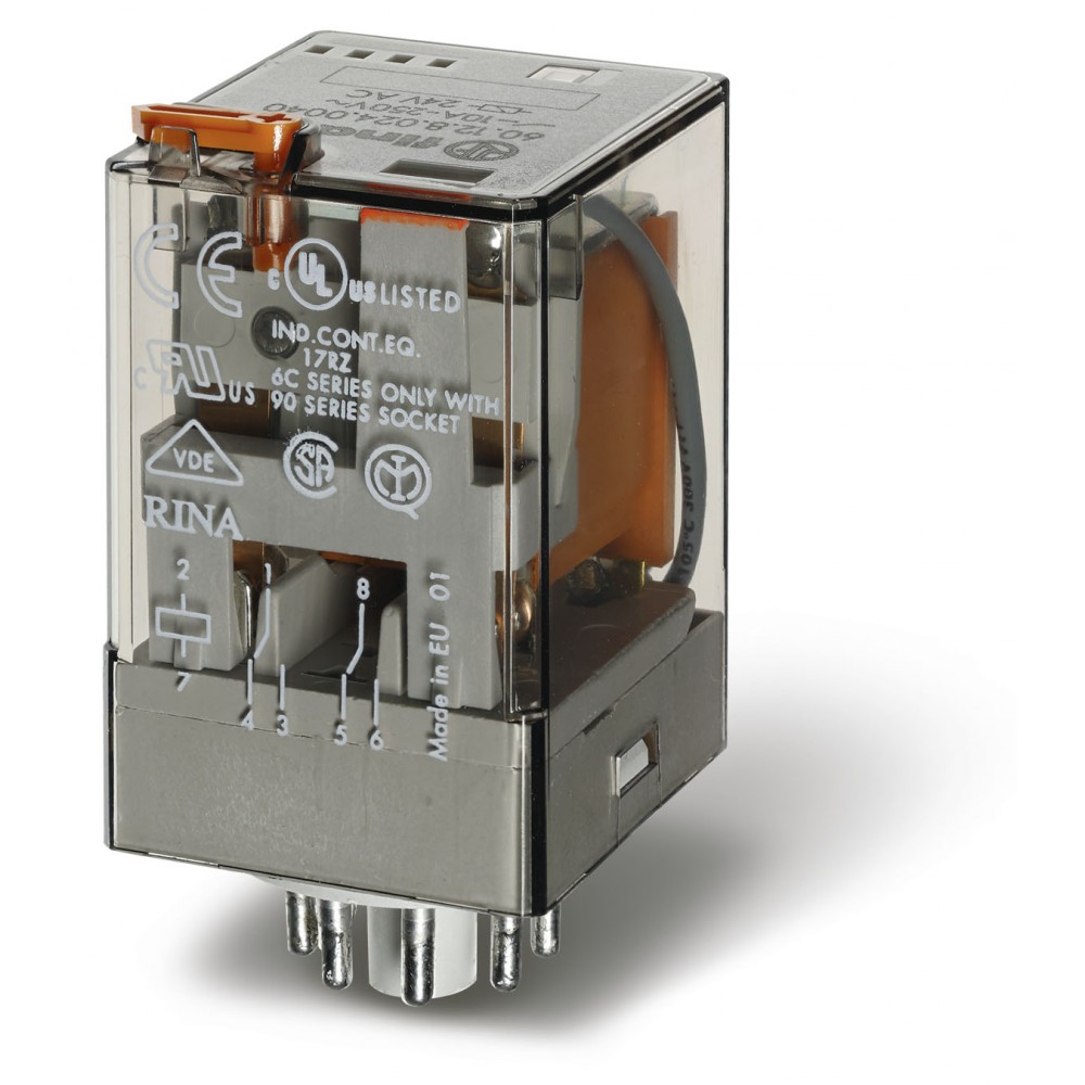 RELAIS 2RT 10A 6DC BT+IM