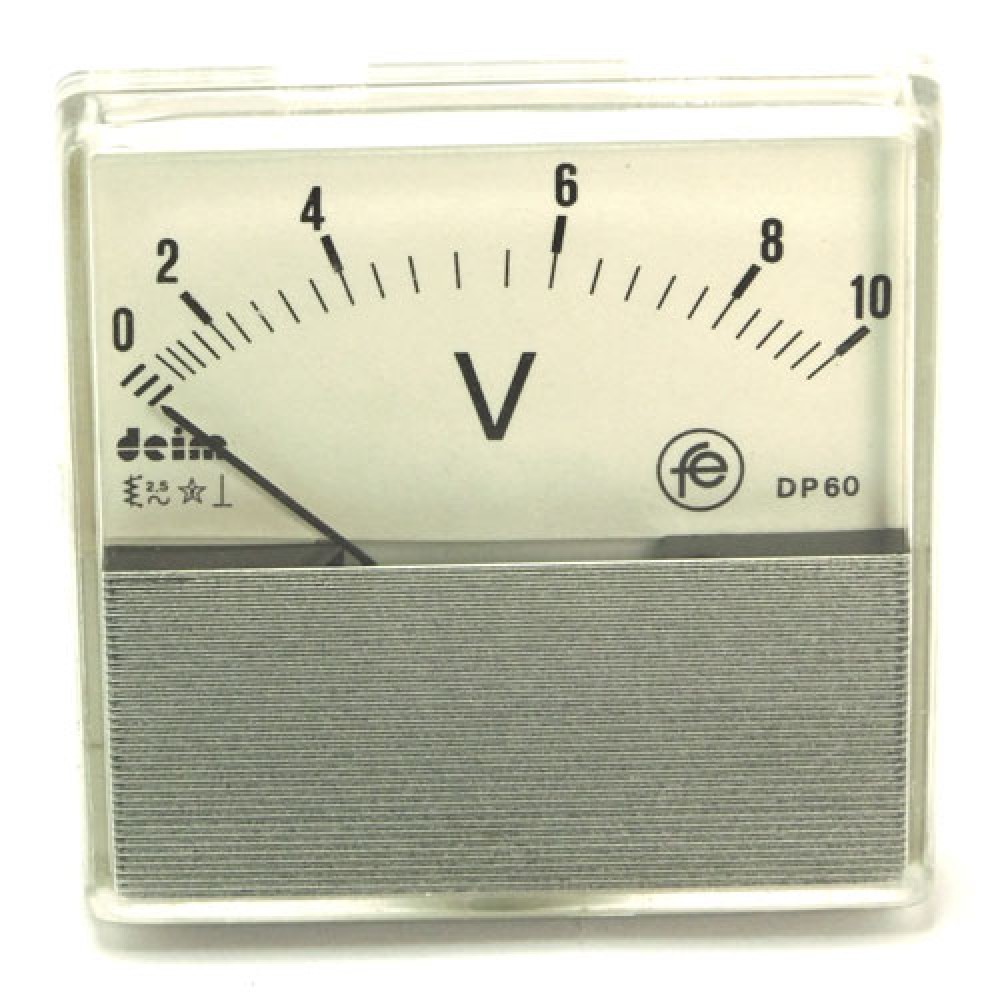 VOLTMETRE 10 VAC  60X60MM DP60