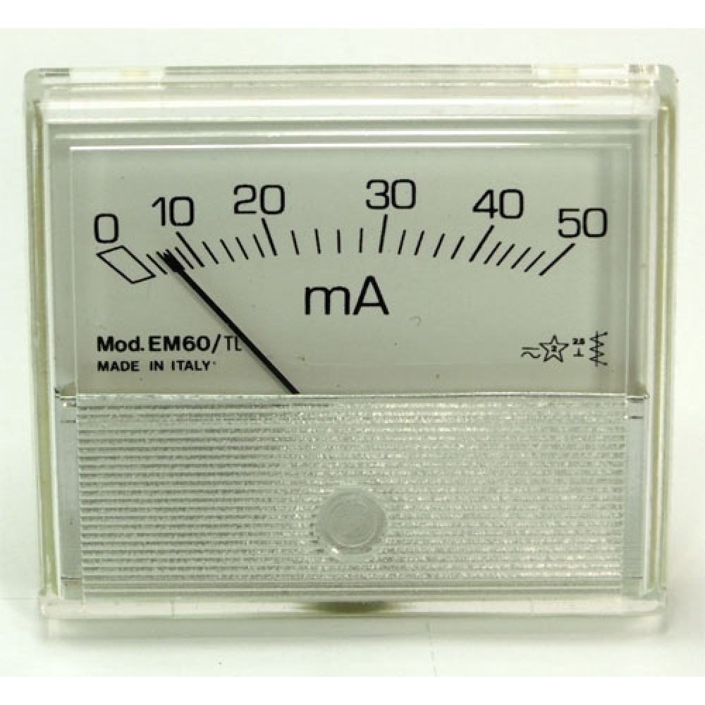 AMPEREMETRE 50 MA - AC-DC 69X59MM
