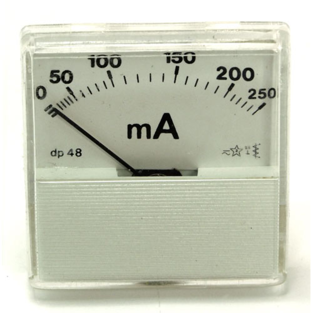 AMPEREMETRE 250MA - AC-DC 46X46MM