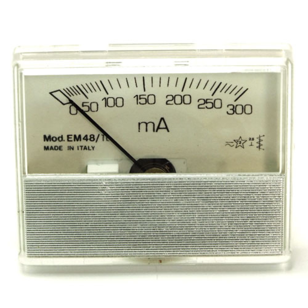 AMPEREMETRE 300 MA AC-DC 56X46MM EM48-TL