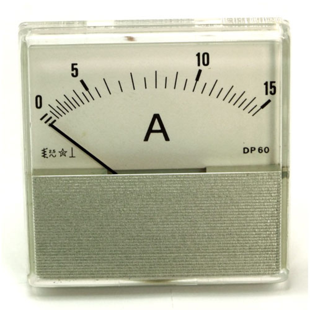 AMPEREMETRE 15 AMP. - AC-DC 60X60MM