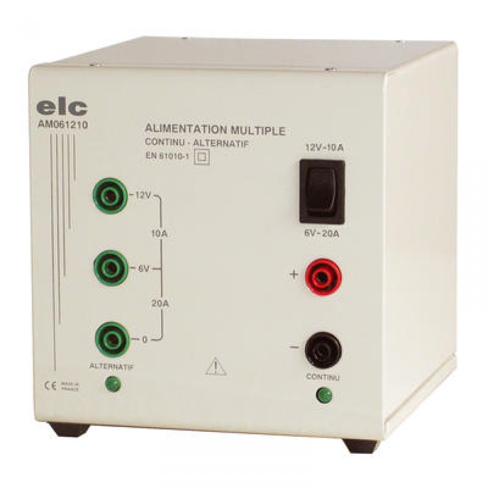 ALIMENTATION 6V 20A OU 12V 10A CC CA