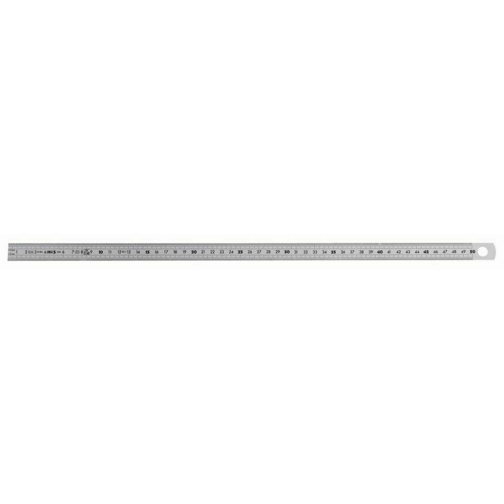 500 MM METRIQUE REGLET INOX 2 FACES