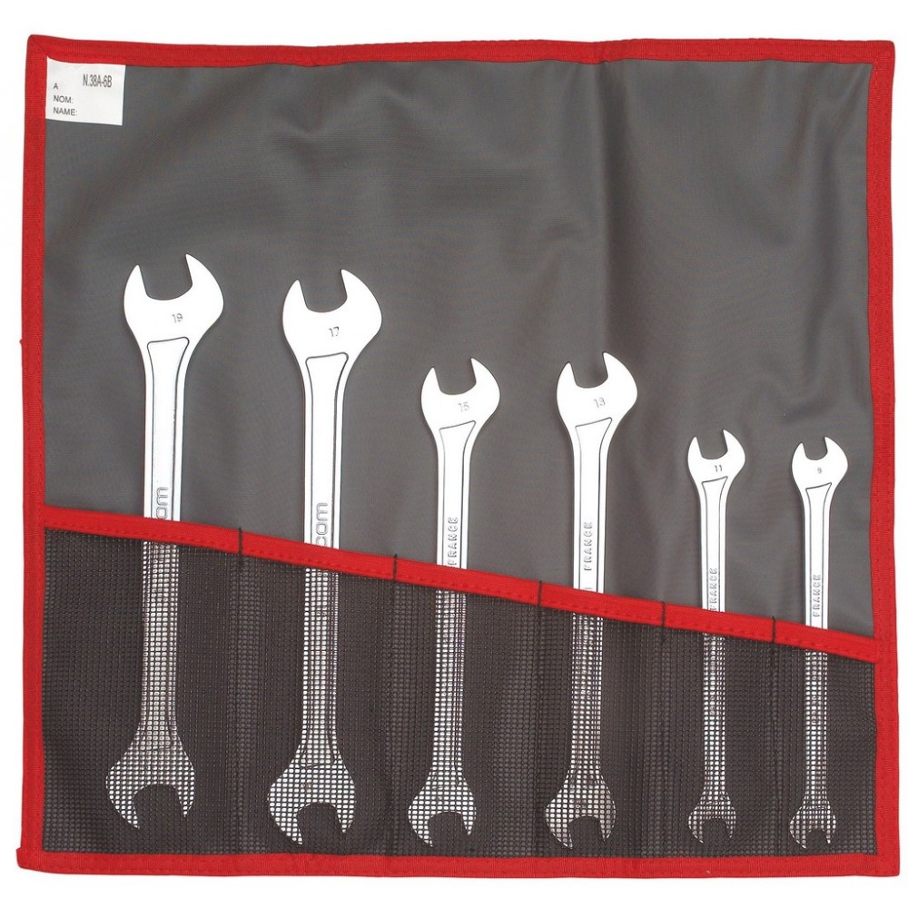 JEU DE 8 CLES A FOURCHE PLATE