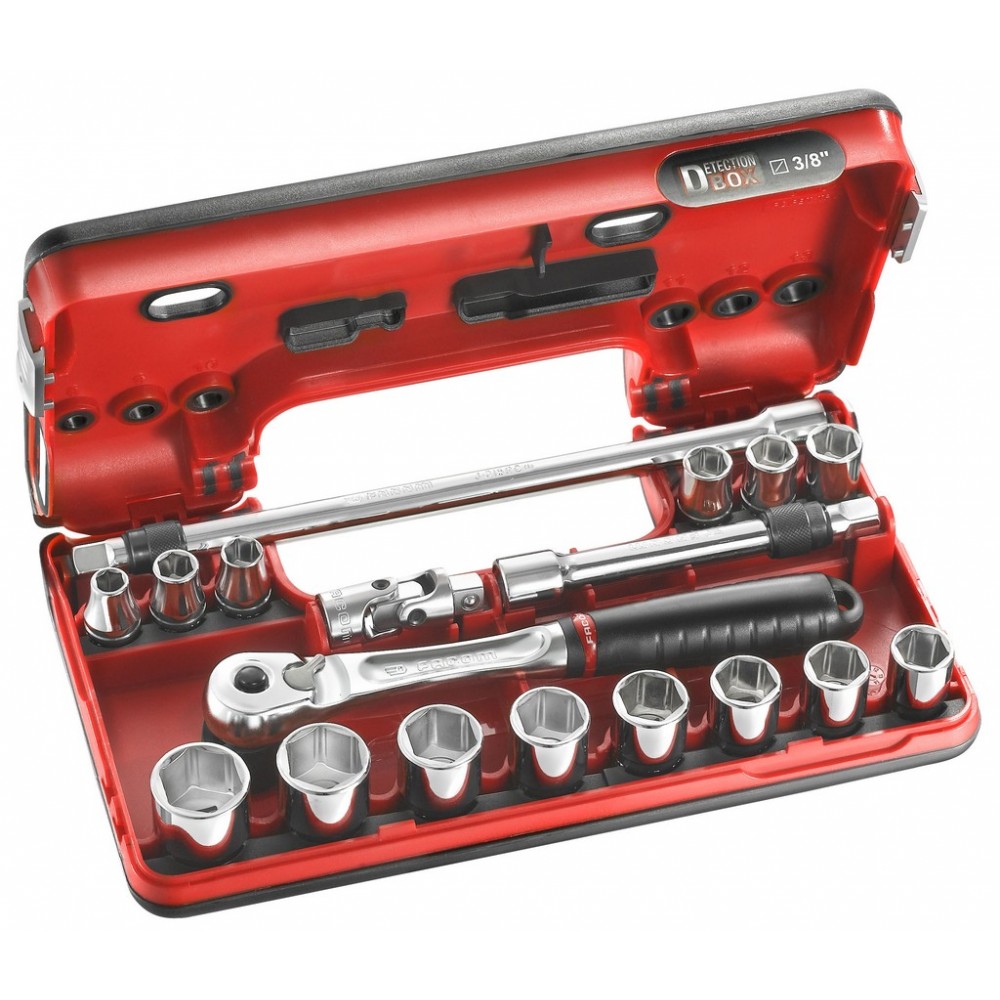 COFFRET DOUILLES 3/8' 6P-18PCS