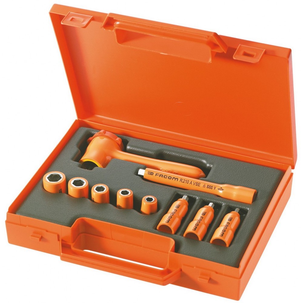 COFFRET 10 OUTILS 1/4' ISOL.