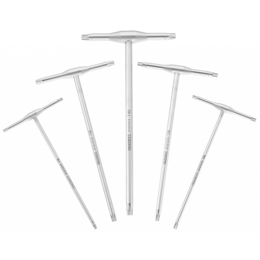 JEU DE 5 CLÉS MÂLES EN T 6 PANS TORX®