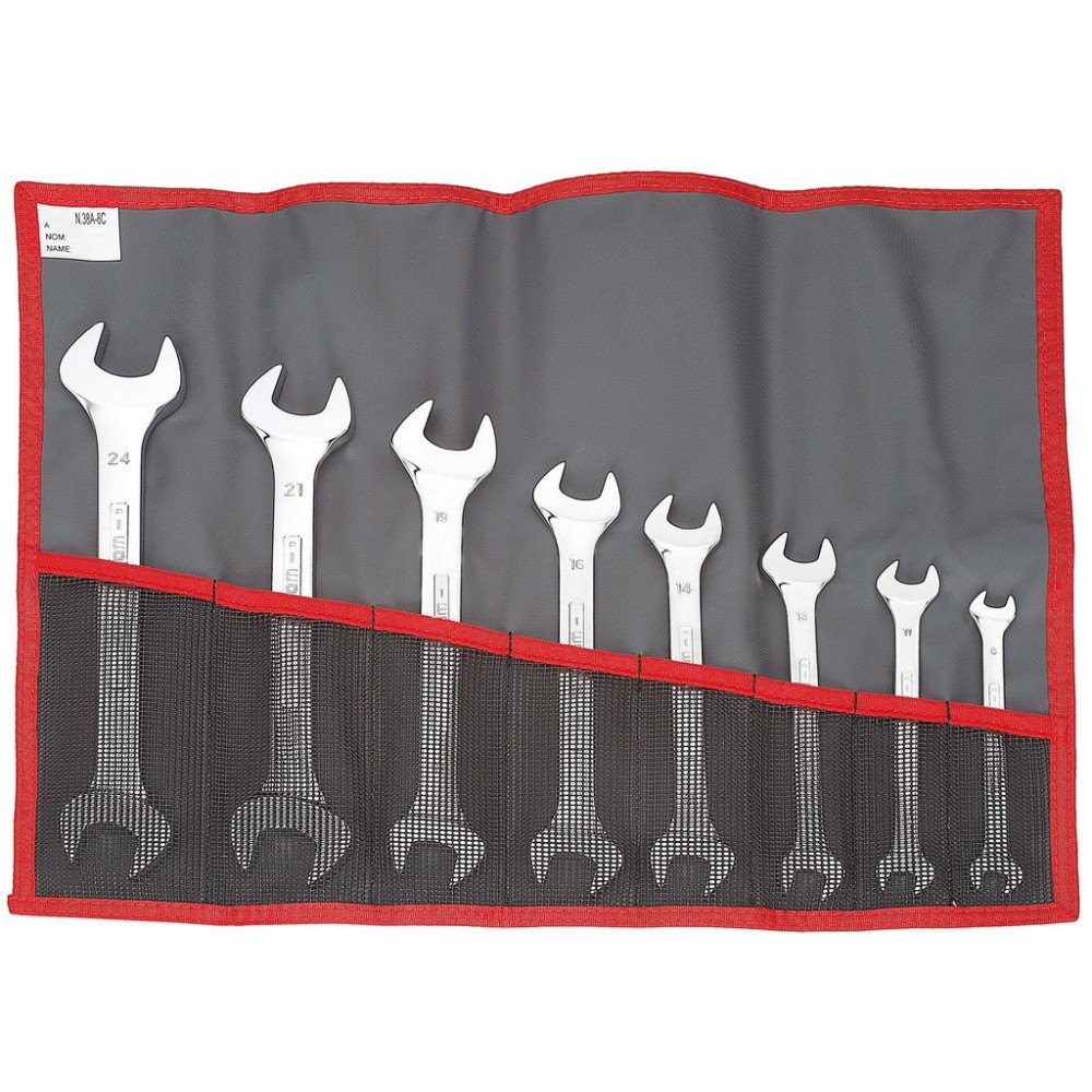 JEU DE 8 CLES A FOURCHE EN MM