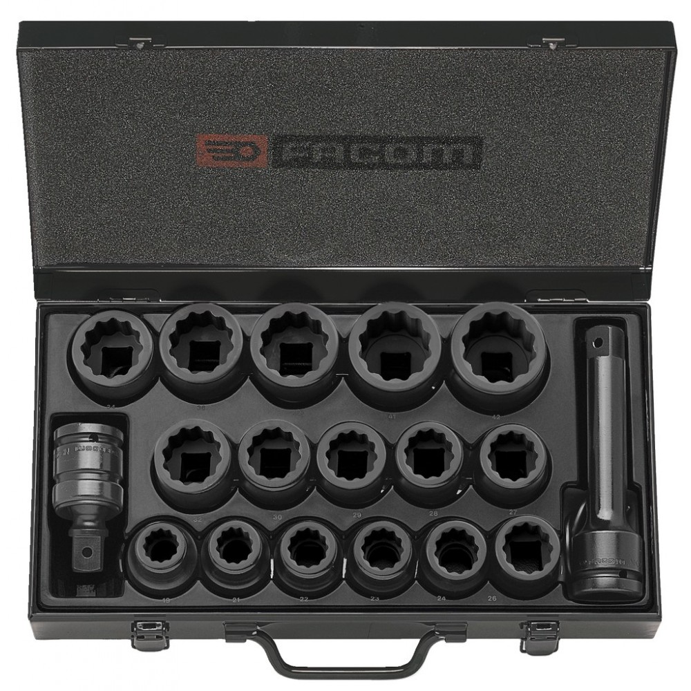 COFFRET DE DOUILLES IMPACT 12 PANS 3/4