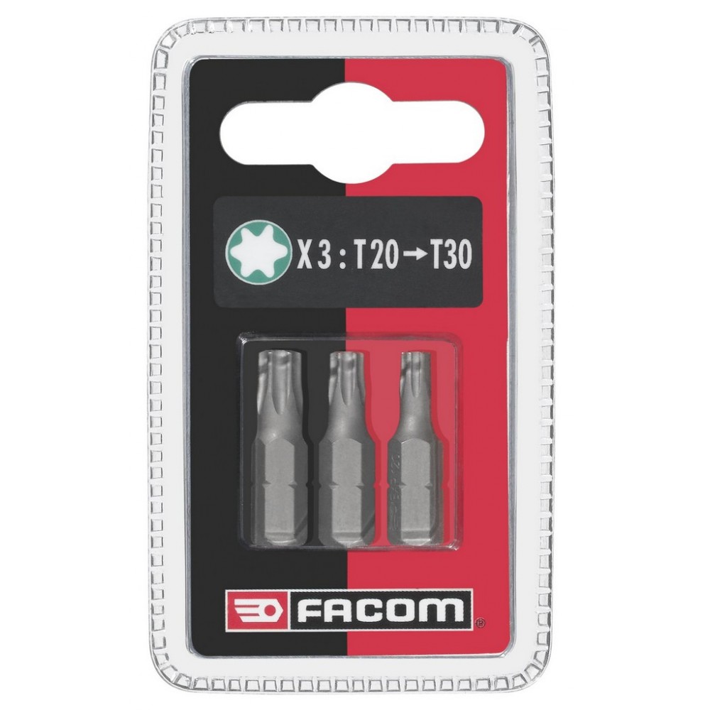 LOT DE 3 EMBOUTS 25MM T20-30