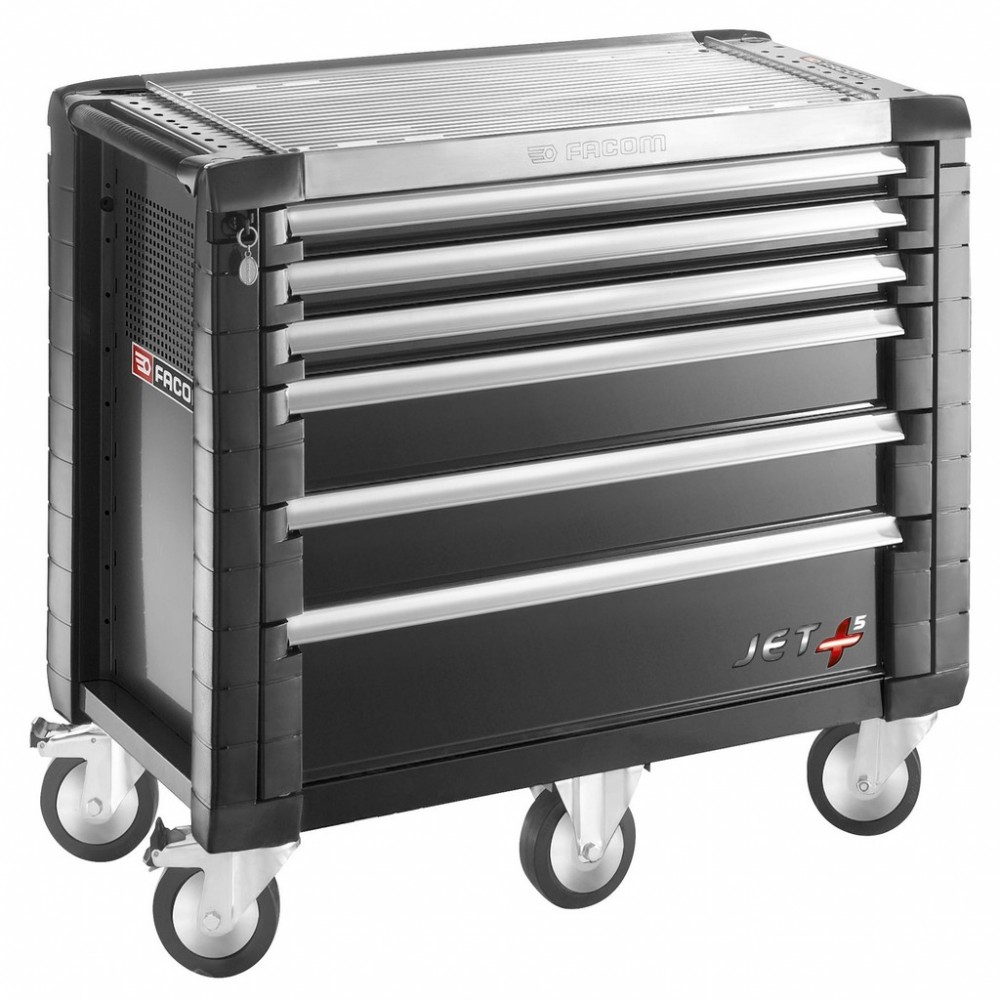 SERVANTE JETM5 6 TIROIRS NOIR