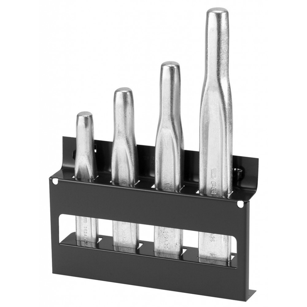 4 BURINS NERVURES- STD METAL