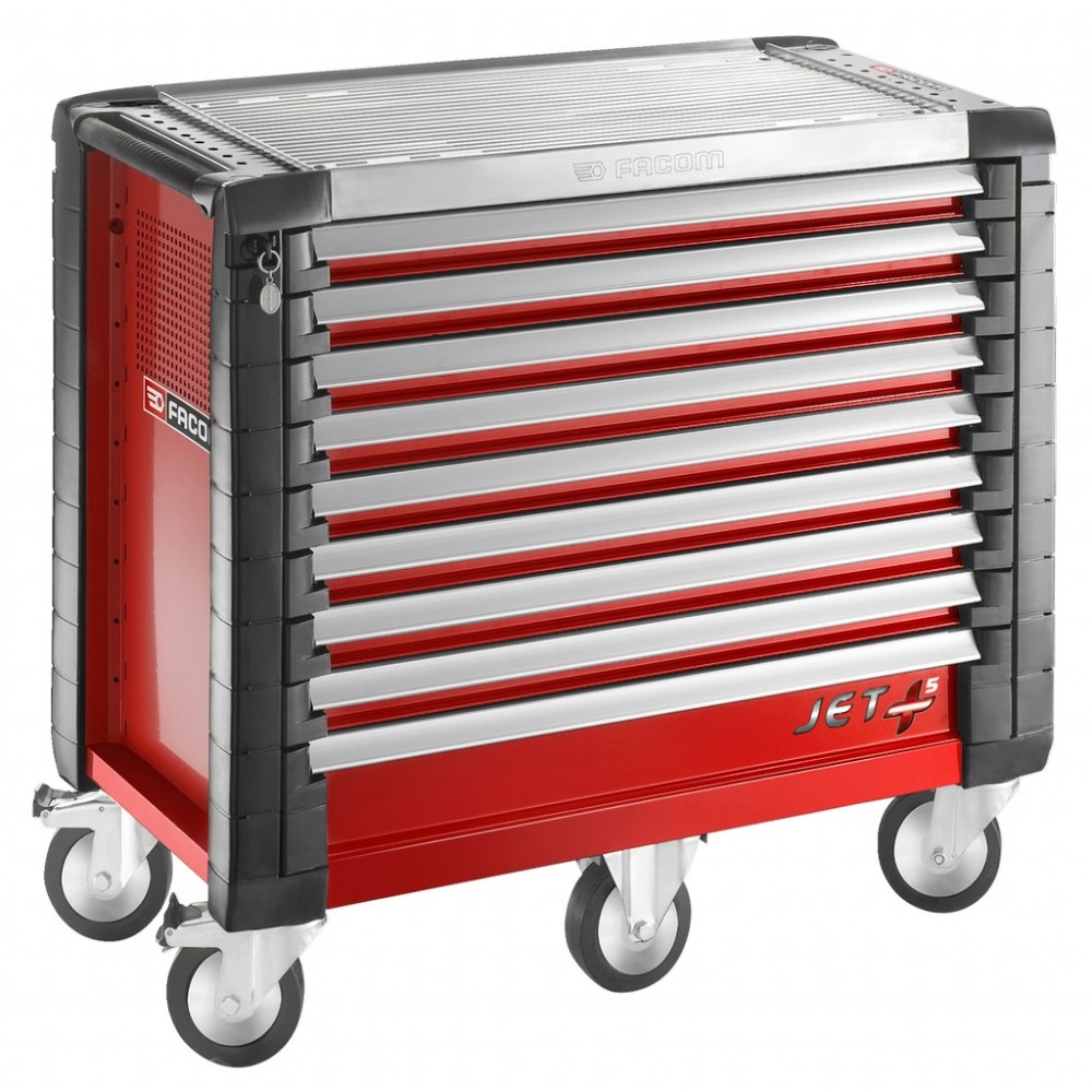 SERVANTE JETM5 9 TIROIRS ROUGE
