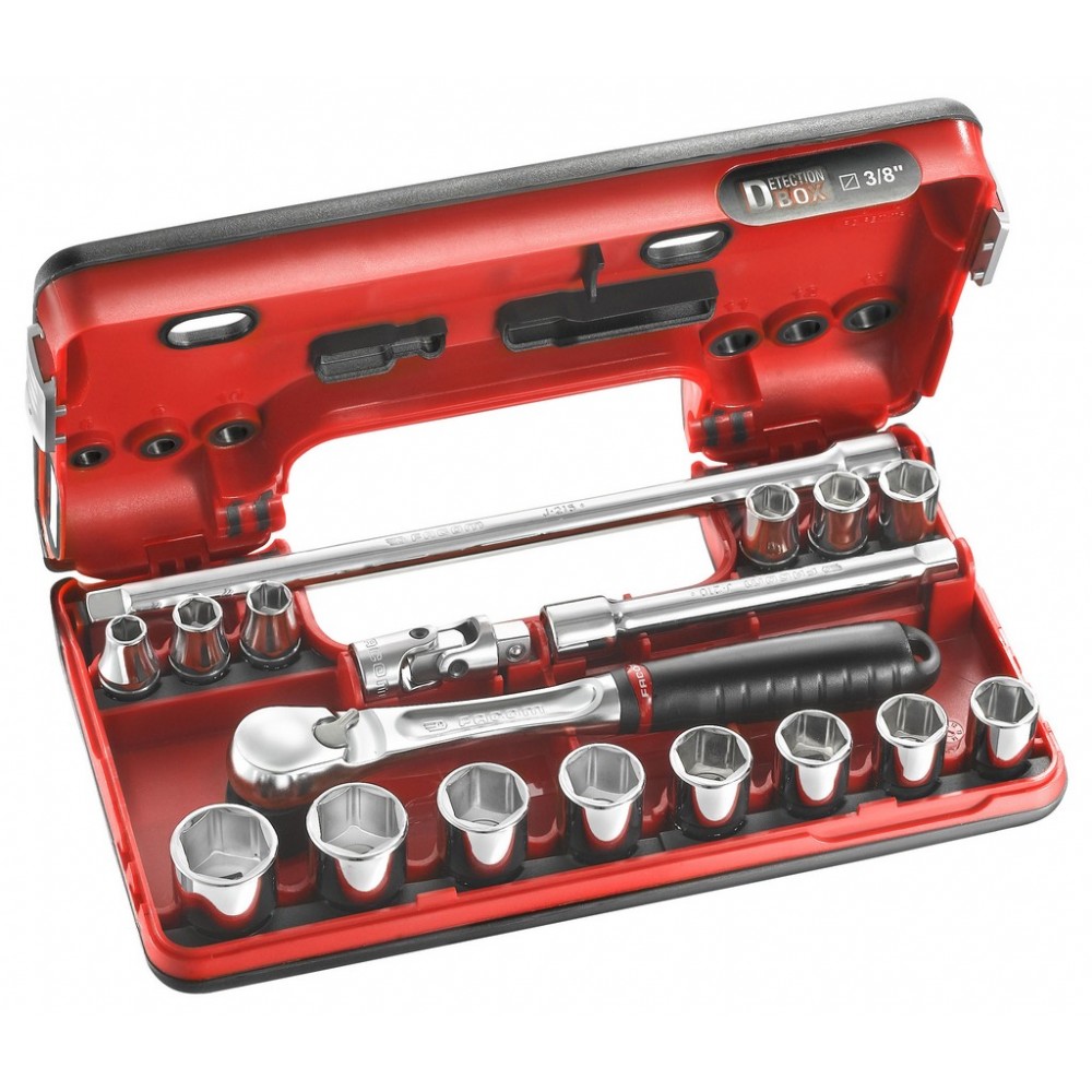 COFFRET DOUILLES 3/8' 6P-18PCS