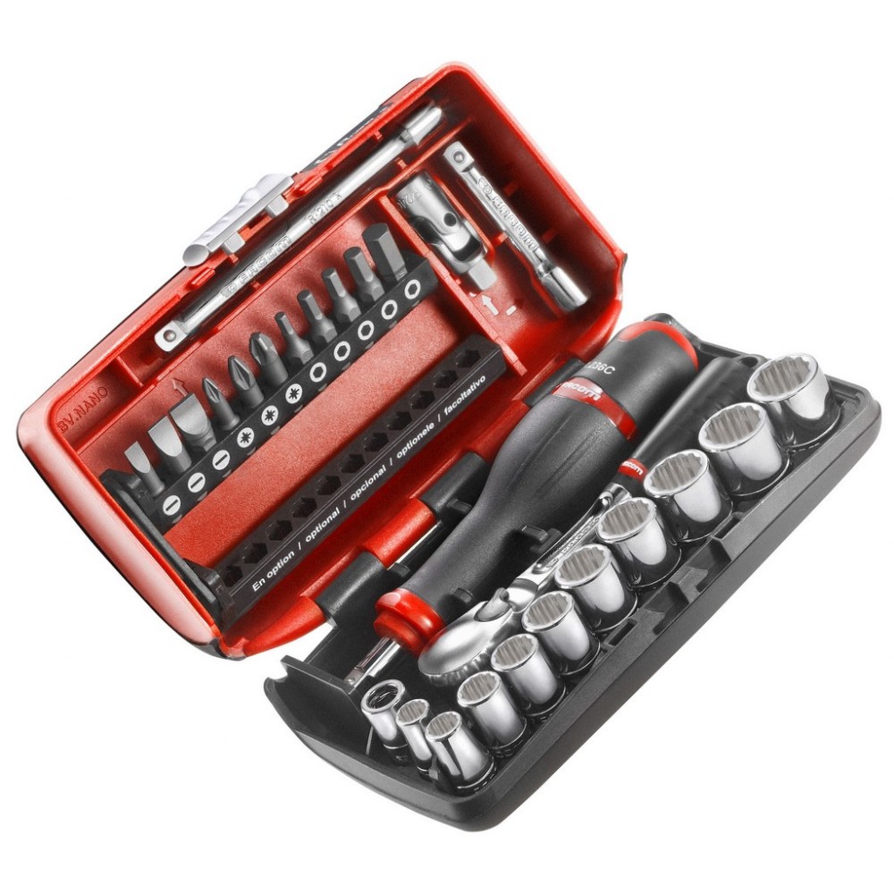 COFFRET DOUILLES 1/4' 12 PANS