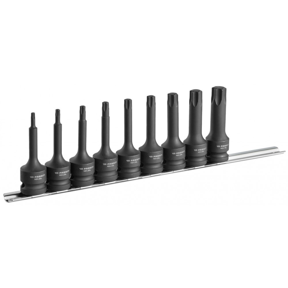JEU DE 9 DOUILLES IMPACT TORX MALE