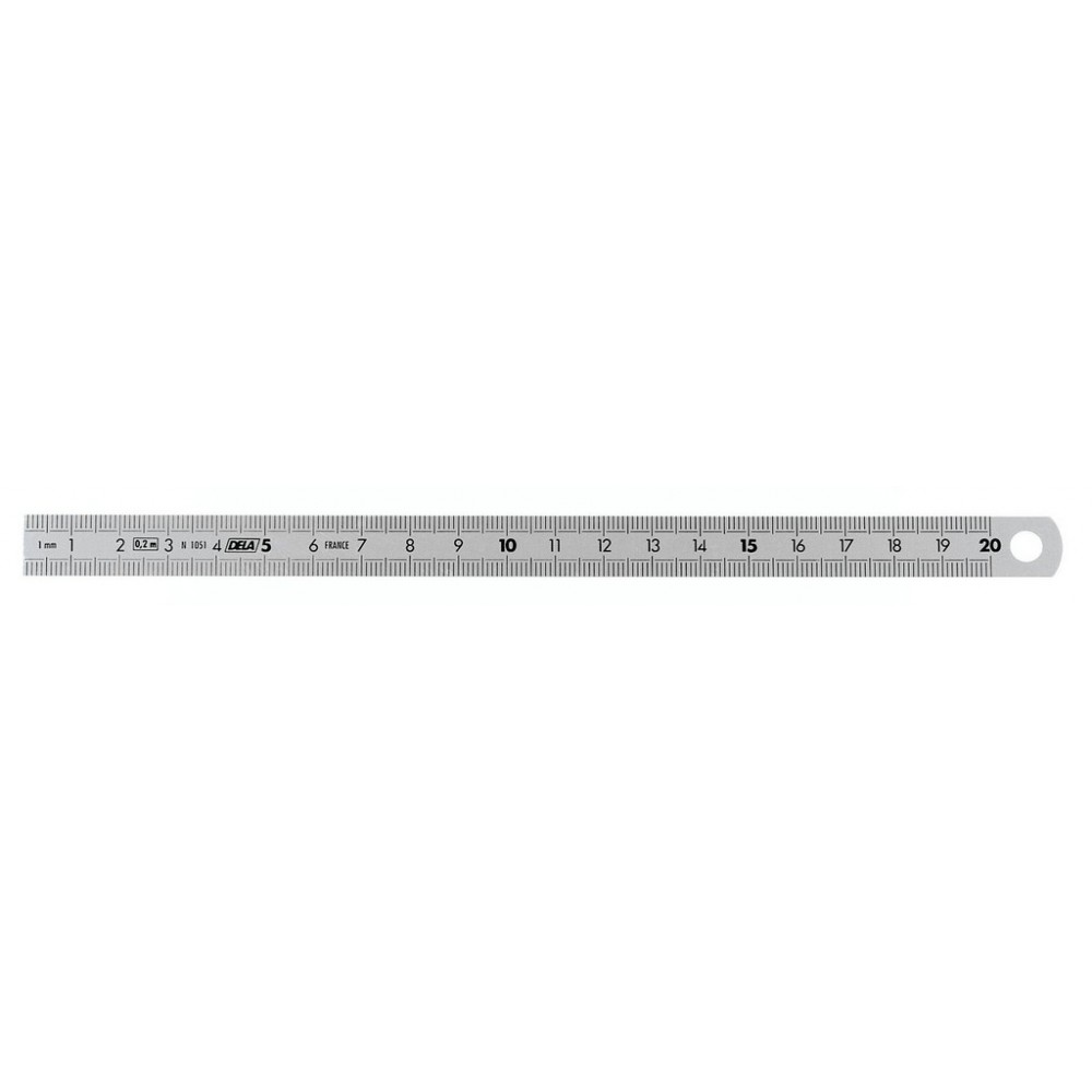 150 MM METRIQUE REGLET INOX 2 FACES