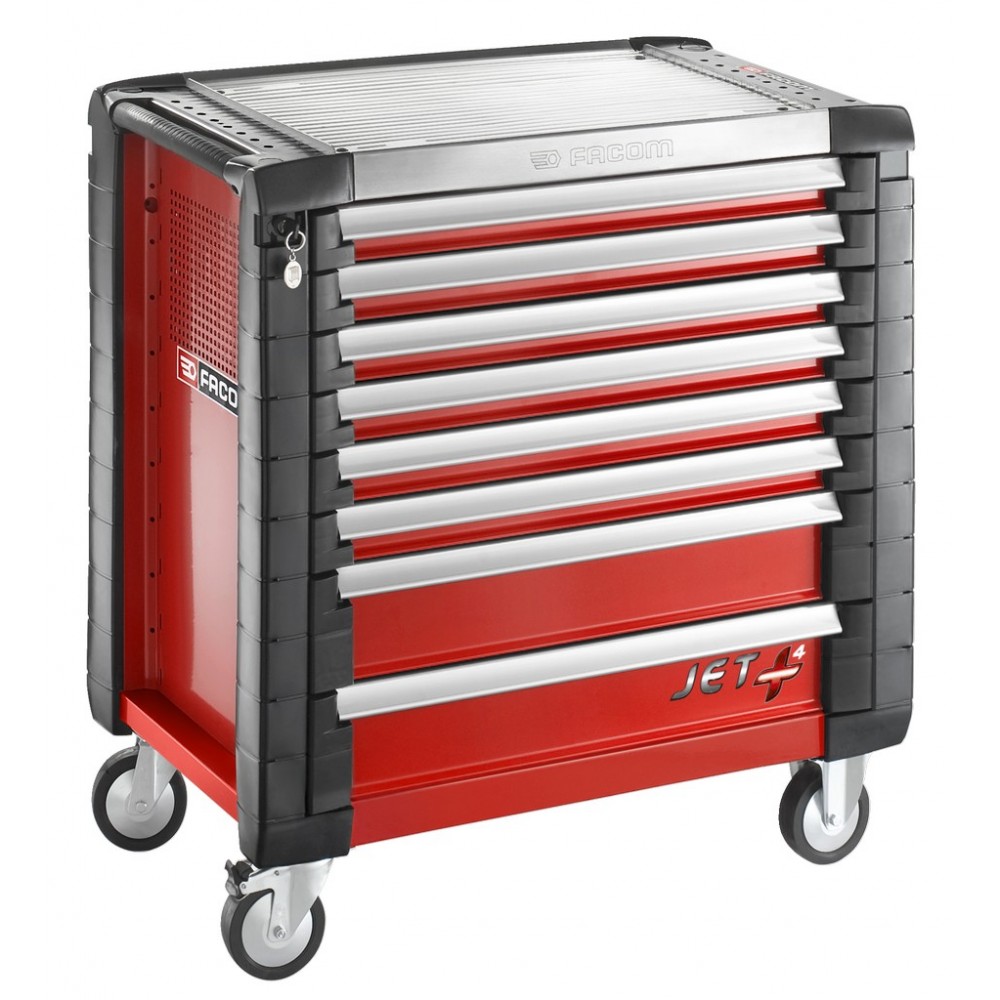 SERVANTE JETM4 8 TIROIRS ROUGE