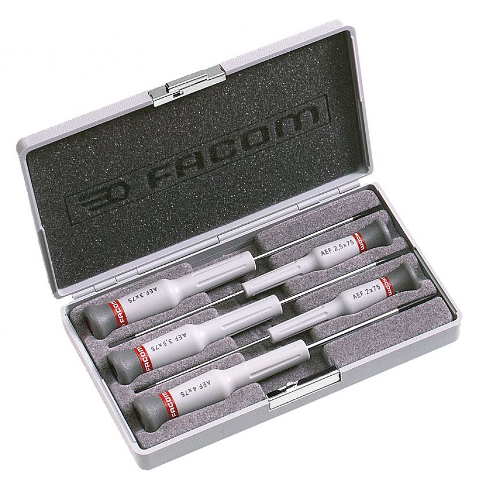 COFFRET 5 TOURNEVIS PLAT MICRO