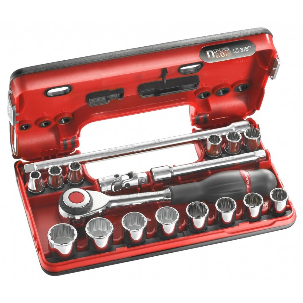 COFFRET DOUILLES 3/8' 12P-18PC