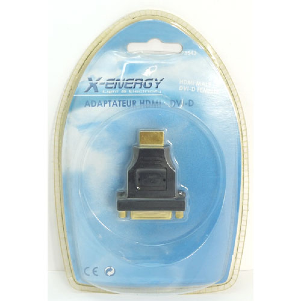 ADAPTATEUR HDMI MALE >> DVI-D FEMELLE